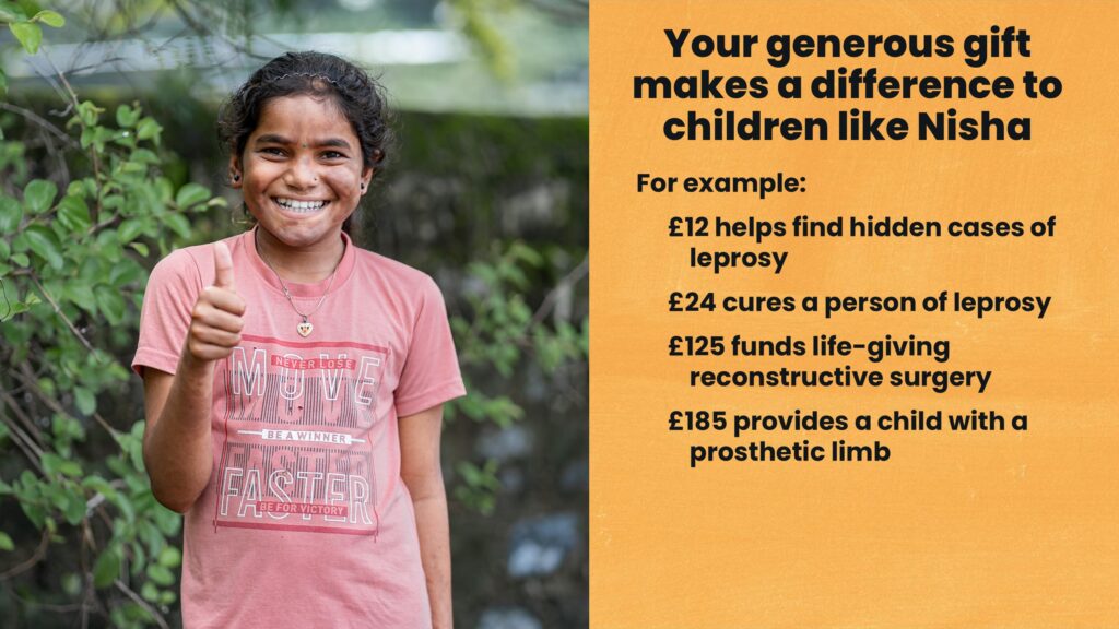 Your generous gift makes a difference to children like Nisha
